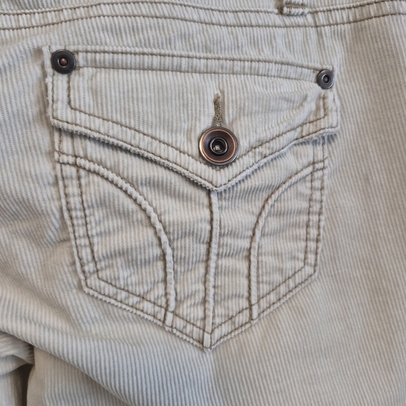 NWT Ann Taylor Loft Corduroy Slim Boot Pants Ivory Flap Pockets Size 4 Petite - Picture 11 of 15